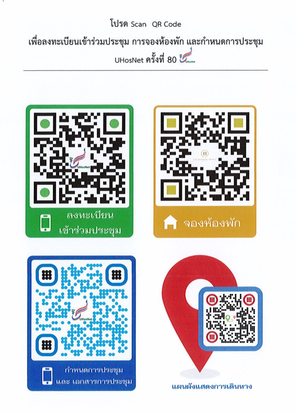 QR CODE การลงทะเบียน UHosNet 80